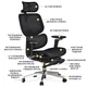 Крісло Mealux D2 Air Plus Black (арт. HF-D2 Plus M/B) - изображение 3
