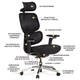 Крісло Mealux D2 Air Fabric Black (арт. HF-D2 F/B) - изображение 4