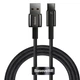Кабель Baseus Tungsten Gold Fast Charging Data USB-A to Type-C 100 Вт 1 м Black (CAWJ000001) - изображение 1
