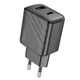 Сетевое зарядное устройство Hoco CS23A 30W/3A USB+Type-C с быстрой зарядкой Black - изображение 3