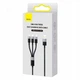 Кабель Baseus CAXS000001 StarSpeed 3в1 Fast Charging USB MicroUSB/Lightning/Type-C 3.5A 1.2m black - изображение 5