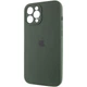 Чохол Silicone Premium case з захистом камери для iPhone 16 Pro Max Full Camera Protective dark olive 3380 - изображение 4
