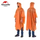 Дождевик пончо плащ-палатка накидка от дождя на рюкзак Naturehike 20D nylon Silicone размер S-M-L 230 х 140 см оранжевий - изображение 1