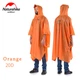 Дождевик пончо плащ-палатка накидка от дождя Naturehike 20D nylon Silicone Размер S-M-L 230 х 140 см оранжевий - изображение 2