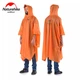 Дождевик пончо плащ-палатка накидка от дождя Naturehike 20D nylon Silicone Размер S-M-L 230 х 140 см оранжевий - изображение 3