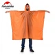 Дождевик пончо плащ-палатка накидка от дождя Naturehike 20D nylon Silicone Размер S-M-L 230 х 140 см оранжевий - изображение 4