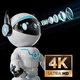 IP-камера видеонаблюдения BauTech в виде астронавта Robot 4K Ultra HD Белый (1016-127-00) - изображение 8
