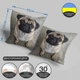 Декоративная подушка "Грустный мопс", 45×45 см, 3D печать / 1312645UA - изображение 3