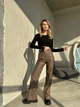 Жіночі штани з еко-шкіри Uaclothes 42-44 Коричневий (like34203-146101349) - изображение 1