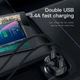 Автомобильный FM-трансмиттер модулятор и зарядный адаптер Baseus T Shaped Car Bluetooth MP3 Player S-09A (Standard Edition) |Bluetooth 4.2, 2USB, TF, 3.4A, LED-дисплей, многоуровневая защита, универсальная совместимость| Черный - изображение 10