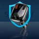 Автомобильный FM-трансмиттер модулятор и зарядный адаптер Baseus T Shaped Car Bluetooth MP3 Player S-13 (PPS Fast Charger Edition) |Bluetooth 5.0, 2USB(3.4A) + 1Type-C(5А), TF, 36W, быстрая зарядка QC3.0/QC4.0, LED-дисплей| Черный - изображение 3