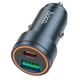 Автомобільний зарядний пристрій 12V АЗП Hoco Z57A Type-C to Type-C QC3.0 +PD 30W (графіт) - зображення 2