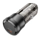 Автомобільний зарядний адаптер Borofone BZ24 Clever single port car charger |1Type-C, 20W/3A, підтримка бездротової зарядки PD/QC, у прикурювач, компактний, багатоступенева система захисту, широка сумісність| Прозоро-чорний - изображение 4
