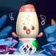 Интерактивная детская игрушка танцующая медуза восьминог интерактивный бегающий кальмар который танцует ходит ездит бегает обходит помехи музыкальный кальмарчик для детей с функцией распознавания помех и музыкой на аккумуляторе Octopus 0010 Беж - изображение 1