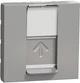 Розетка комп'ютерна RJ45 Schneider Electric Unica New категорія 5UTP 2 модулі алюміній NU341130 - зображення 1