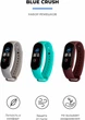Комплект ремешков MRK для Xiaomi Mi Band 5/6/7 Blue Crush три ремешка (26, 28, 12) + металическая кнопка (mrk7758) - изображение 2