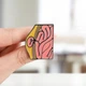 Брошь-значок BROCHE бижутерия Медицина Грыжа анатомическая розовая BRGV115033 - изображение 4