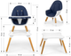 Стільчик для годування Milly Mally Malmo 2 в 1 Navy (5901761129663) - зображення 11