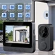 Бездротовий дверний дзвінок Smart Home M12, відеодомофон з камерою, з дисплеєм, чорний, 3309867 - зображення 2