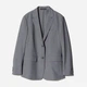 Пиджак классический удлиненный женский Uniqlo 826126581 L Серый (1159841006) - изображение 3