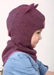 Зимняя шапка-шлем Beezy для девочки 1450-30-22 Кошка р. 3 (54-56 см) - изображение 3