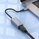 Сетевой адаптер HOCO UA37 Type-C ethernet adapter (1000 Mbps) Metal Gray (6942007647281) - изображение 4