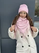 Женский теплый платок в клеточку розовый Cashmere - изображение 1