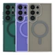 Чохол TPU+PC Magnetic Matte Camera Lens with Magsafe для Samsung Galaxy S24 Ultra 5G (S928) Колір Dark Green - изображение 2
