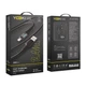 Кабель для зарядки та обміну даними USB YOKI YK-CY23 CYBER Series USB/Lightning 12W (2.4A/5V) 2m Чорний - зображення 2