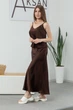 Спідниця жіноча максі із шовку армані всесезонна Aksan 24.2368 46(l)-48(xl) коричневий - зображення 2
