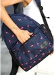 Женский тканевый молодежный рюкзак с пеналом SAMBAG принт Flamingo (6280271540) - изображение 7