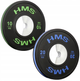 Talerz olimpijski HMS Bumper BTBR10 10 kg Black/Green (5908261680007) - obraz 4