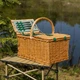 Корзина для пикника Lugi PicnicSet 48×33×43 см с посудой на 4 персоны Натуральная - изображение 9