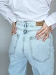 Женские джинсы STRAIGHT прямого кроя голубые 40 Its Basic - изображение 4