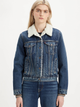 Джинсова куртка з хутром жіноча Levi`s 36136-0063 XS Синя (5401128259502) - зображення 1