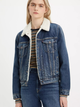 Kurtka jeansowa damska z futerkiem Levi`s 36136-0063 XL Niebieska - obraz 3