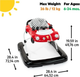 Ходунки Bright Start Little Speedster 3 in 1 Car Walker Red Racer (0074451167841) - зображення 3
