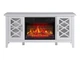 ТВ тумба с электро камином ArtiFlame Odessa AF23BS белый эффект живого огня со звуком и обогревом - изображение 1