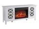 ТВ тумба с электро камином ArtiFlame Odessa AF23BS белый эффект живого огня со звуком и обогревом - изображение 2