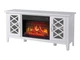 ТВ тумба с электро камином ArtiFlame Odessa AF23BS белый эффект живого огня со звуком и обогревом - изображение 3