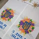 Друкований рушник Скарб "Сяйво Тризуба в квітах" (З Днем Знань!) габардин (СКД-7) - изображение 2