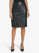 Юбка из искусственной кожи миди осенняя женская Calvin Klein 644182757 12 Черная (1159841345) - изображение 1