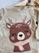 Свитер детский новогодний H&M 80 см для девочек с оленем - изображение 2