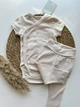 Костюм боди на запах с коротким рукавом и лосины H&M 62 см Софи для новорожденных молочный - изображение 2