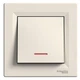 Выключатель одноклавишный Schneider Electric Asfora с подсветкой кремовый EPH1400123 - изображение 1