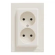 Розетка Schneider Electric Asfora без заземления двойная кремовая EPH9700123 - изображение 4