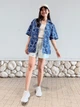 Джинсовые шорты женские Uniqlo 292362469 L Голубые (1159841545) - изображение 13