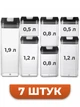 Набор контейнеров пищевых органайзер для круп специй сыпучих и жидкостей с герметичной белой крышкой - изображение 12