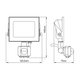 Светодиодный прожектор 10Вт с датчиком движения Ardero LL-2010ARD 10W LED 800Lm 6500K 145х126х71мм IP65 черный - изображение 3