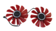 Вентилятор (кулер) Focosee 35858 для відеокарти XFX RX 470-580 комплект 2шт (FY09010M12LPA) - изображение 1